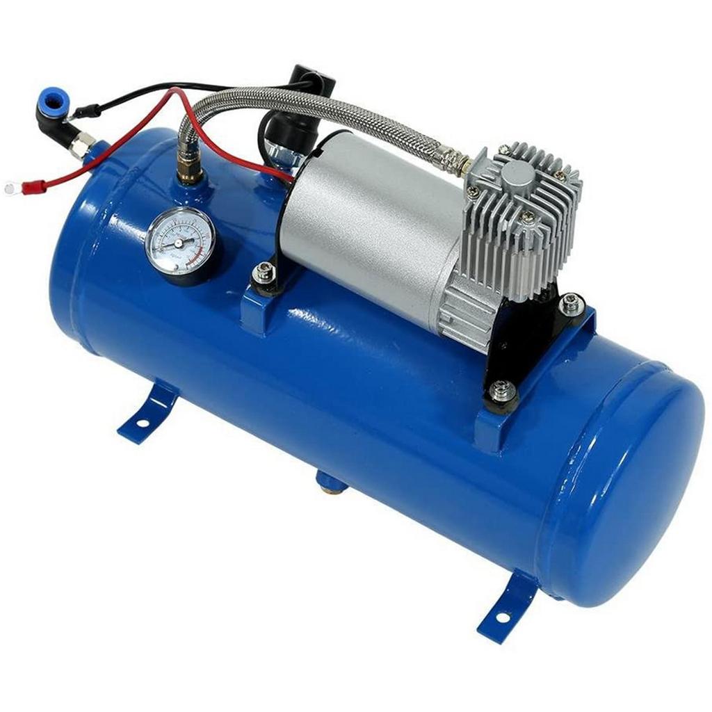 Tyre Inflator Pump Pressure Pump 150psi 12V Air Compressor with 6 Liter  Tyre Inflator Pump for Air Horn Train Truck RV Tire