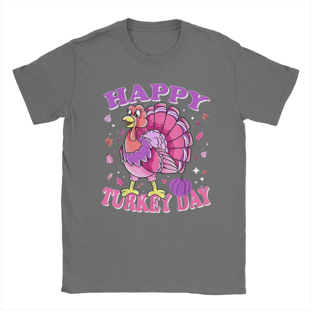Men's Thanksgiving Female Turkey Happy Turkey Day T Shirt Cotton Clothing Awesome Short Sleeve Crewneck Tees Summer T-Shirt