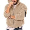 Herren Winter Neu Doppelseitiges Arktisches Fleece Kapuzen-Reißverschluss Freizeitjacke