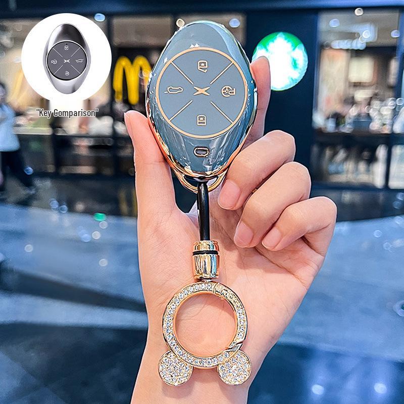 Premium Key Cover & Keychain for Xiaopeng P7, G6, New P7i, P5, G3, G3i, G9 Models