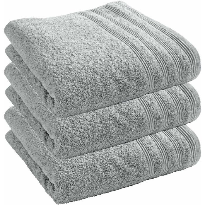 Lot de 3 draps de douche "Spa" 70 x 140 cm / 400 gr/m² - "Spa" Perle