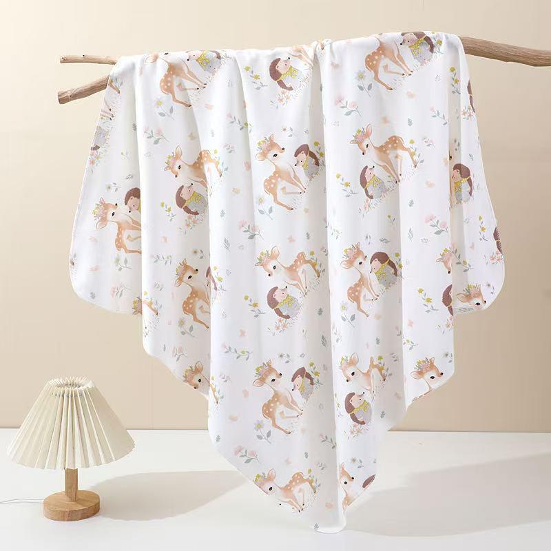 Class A Pure Cotton Newborn Swaddle Blanket – Soft, Thin, Skin-Friendly, All-Season Wrap