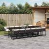 VidaXL Garden Dining Set with Cushions 13 Pcs, Table and Chairs with Foldable Backrest, Outdoor Furniture Patio 3211482