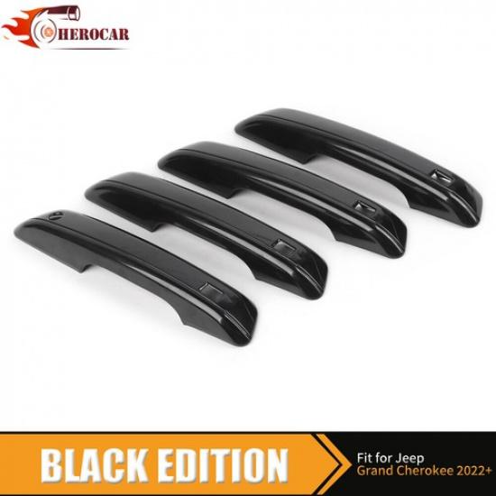 

Gloss Black Exterior Door Handle Cover Housing Set for Jeep Grand Cherokee +