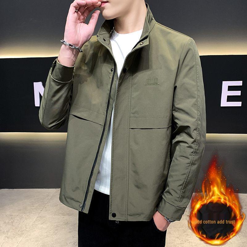 

Men s Hooded Cotton-Padded Windproof Jacket for Autumn and Winter L (100-120 kg)