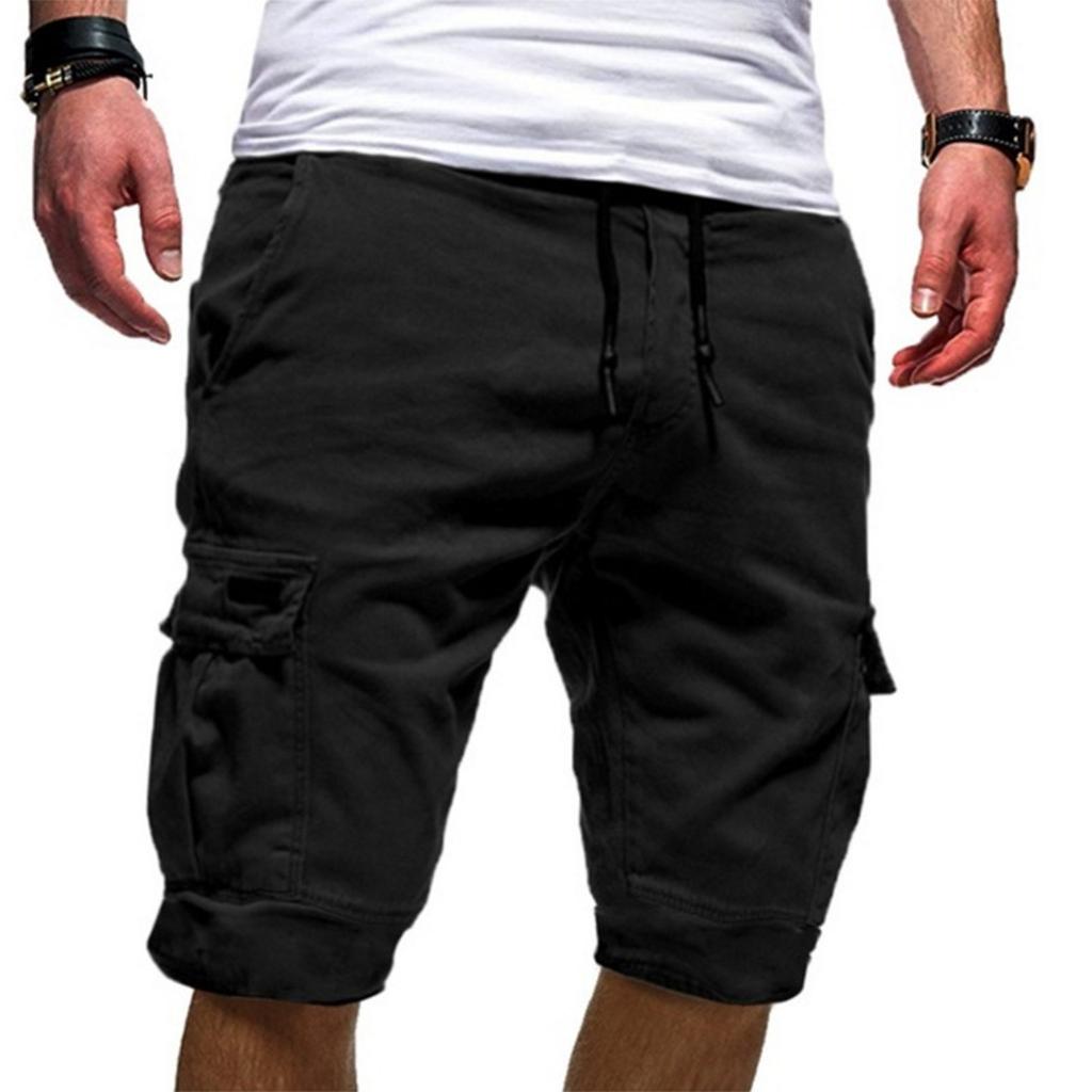 Men's Summer Casual Outdoors Casual Patchwork Pockets Overalls Sport Tooling Shorts Pants