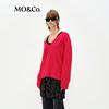 MO&Co. Women's Loose Merino Cashmere V-Neck Sweater