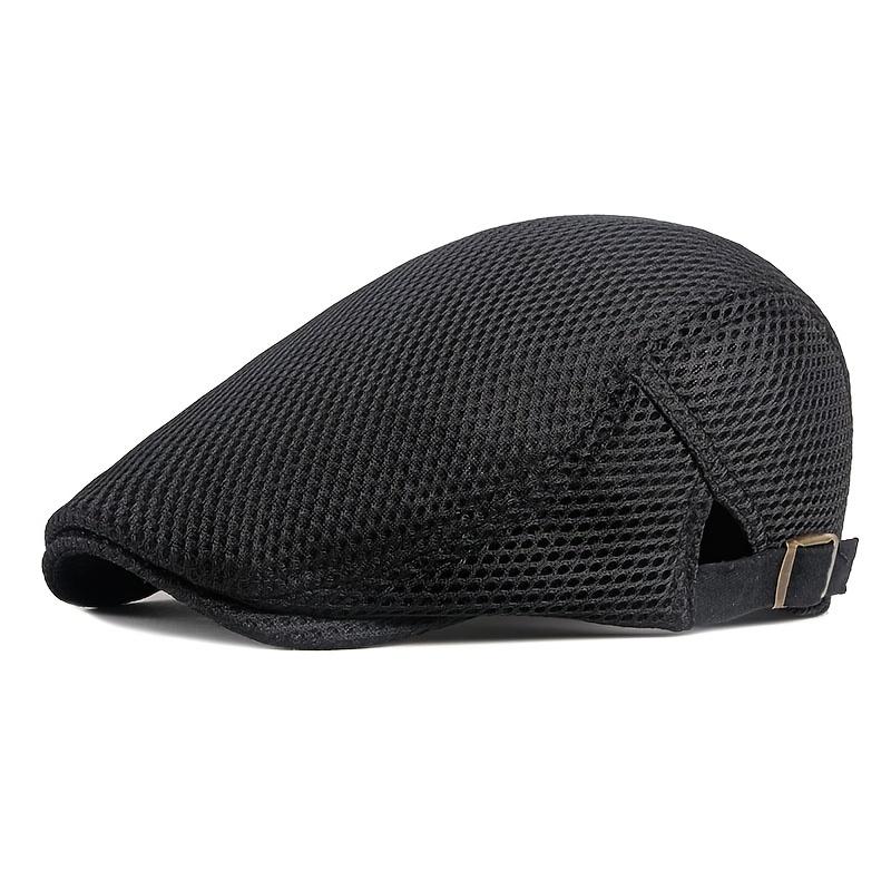 Vintage-Inspired Unisex Mesh Beret - Breathable & Adjustable - Sun-Protective Ivy Cap for Golf, Hunting & Driving - Stylish Summer Flat Hat