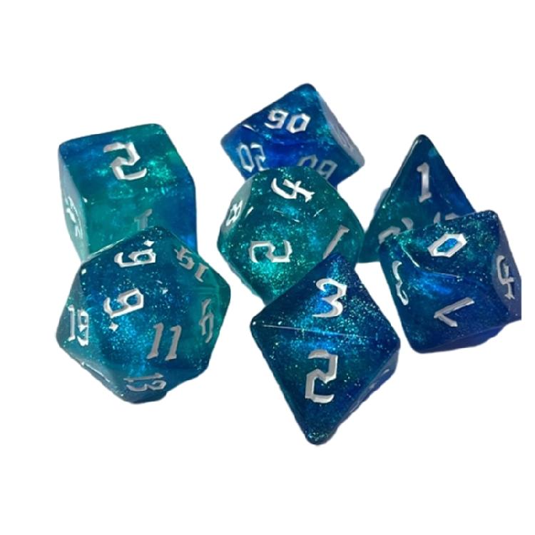7Pcs Acrylic Multiple Side Dices Different Size Digital Number Dices Kids Adult