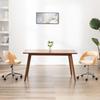 VidaXL Chaise pivotante de bureau Crème Bois courbé et similicuir