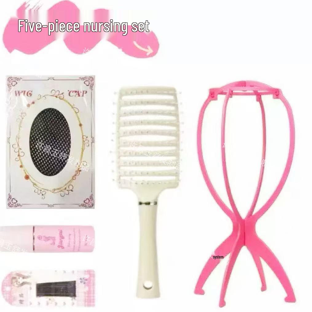 

Чернила в облаках: Черно-белый градиентный длинный кудрявый парик со средним пробором