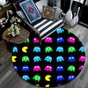 Pac‑Man Round Area Rug,Carpet Rug for Living Room Bedroom Sofa Playroom Decor,Non-slip Floor Mat