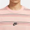 Nike T Shirts Men's Pink Crew Neck Moderate Straight Fit DB6532-800