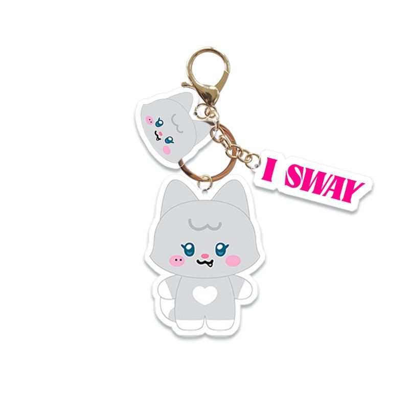 Kpop (G)I-DLE Album I SWAY KLAXON Cartoon Plush Doll Keychian YUQI Soyeon Miyeon Minnie Peripheral Bag Pendant Tabletop Ornament