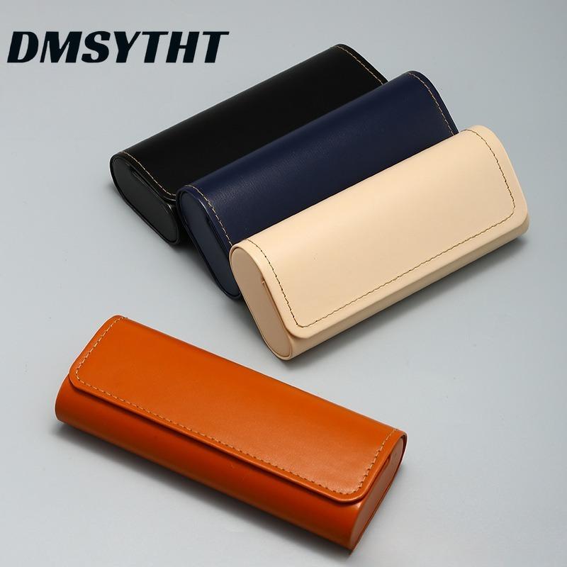Vintage PU Leather Glasses Case Portable Men Women Glasses Storage Box Anti-Pressure Eyeglasses Bag Accessories