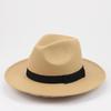 Mifelio Fedora klobouky pro muže ženy Vintage široký klobouk s přezkou na opasku Nastavitelný klobouk Outback Klasický fedora klobouk Khaki Jedna velikost