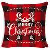 Christmas Celebration Pillow Elk Snowman Festive Cushion Cover Red Sofa Back Cushion Pillow Cover