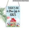 2D Flat Decorative 8×12 Inch Aluminum Plaque Metal Sign | There's No Place Like Gigi's Watercolor House & Floral Design, Mother's Day Gift, Ideal for