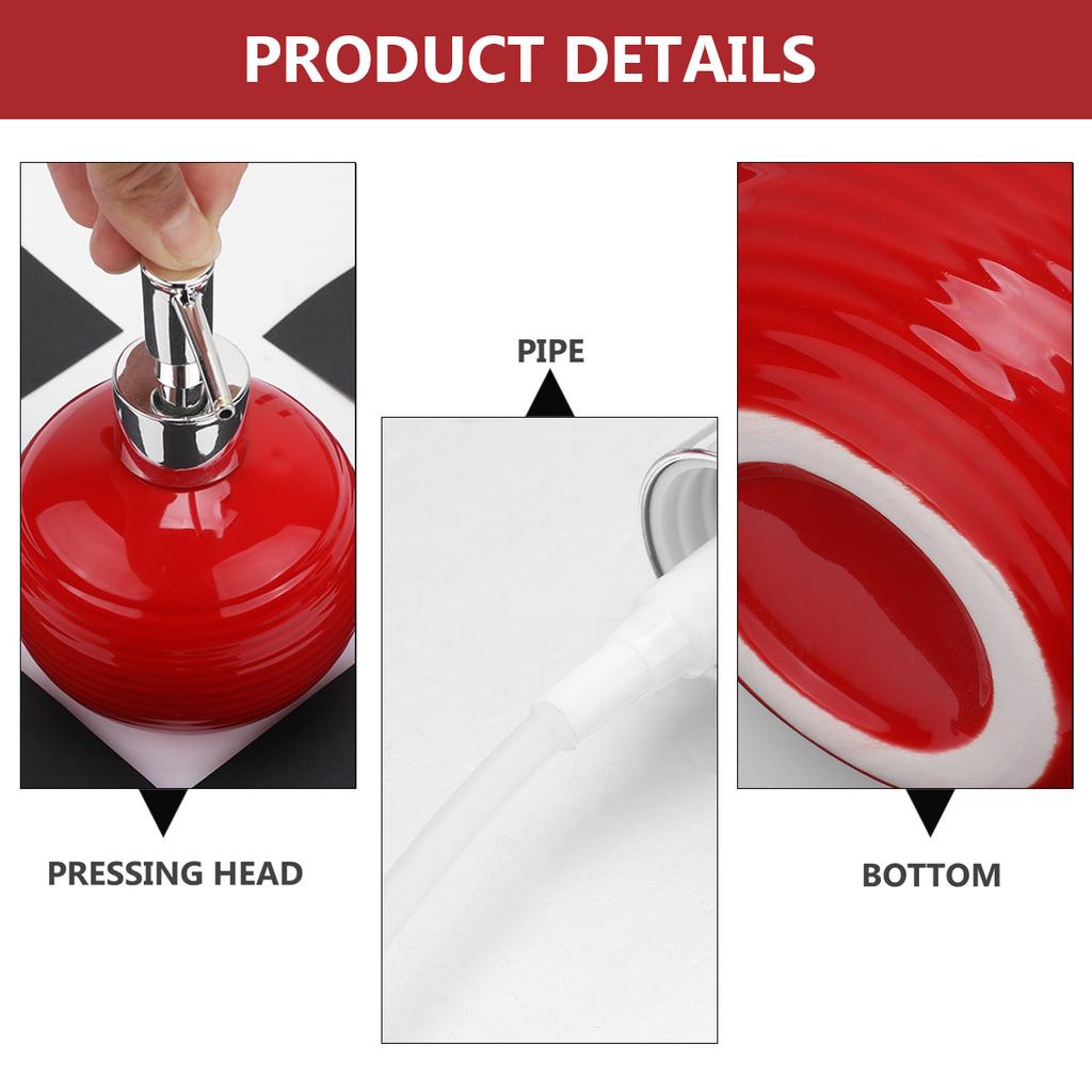 1Pcs Press Ceramic Lotion Bottle Pump Dispenser for Travel Camping Bathroom Makeup Pump Dispenser Ceramic