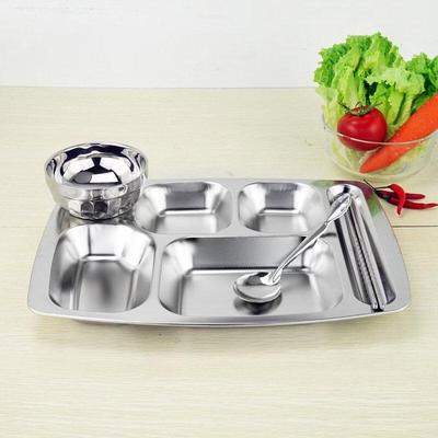 ZISIZ 304 Stainless Steel Divided Meal Tray