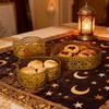 3 Stück Elegantes Ramadan Dekorations Tablett Herzförmige Eid Süßigkeitenschale Schreibtischdekoration