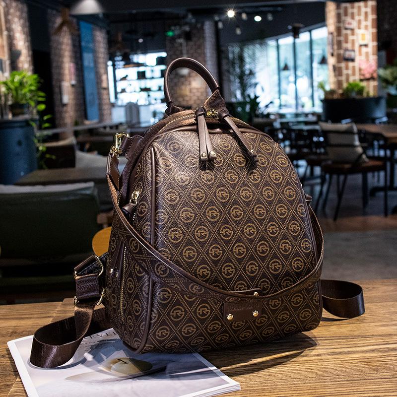 Lehký luxusní špičkový potištěný batoh pro ženy Podzimní a zimní korejský styl Všestranná taška pro dojíždění Dámský batoh s velkou kapacitou na cestování