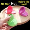 Silicone Heat-Resistant Finger Cots Thick Gloves for Kitchen Microwave Oven Bowl Spoon Clip