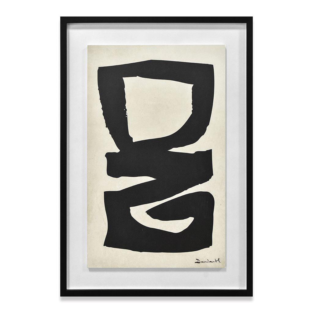 Dan Hobday Abstract I Wood Framed Plaque