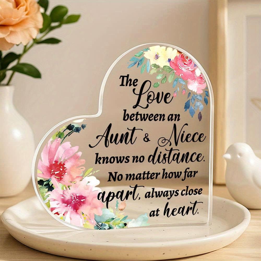 

Aunt & Niece Love Sign. Boho farmhouse decor for office, bedroom or living room. Ideal gift.