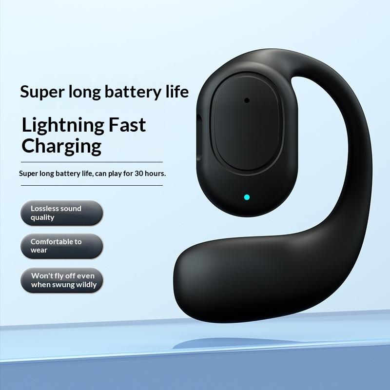 Single Ear Wireless Bluetooth Earpiece IPX4 Sweatproof 360 Sound Long Battery Life Headset for Gym Workout Outdoor