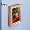 Holiday Decor Magnets 3Pcs LED Glowing Christmas Fridge Magnet, Wooden Frame Refrigerator Magnetic Decoration for Kitchen Cabinets Whiteboards Lockers
