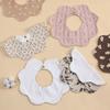 Newborn Anti-Spit Soft Petal Bib - Rotating Design
