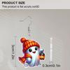 2D Flat Halloween Acrylic Earrings Decorated with Pumpkin Ghost Pattern Pendant Jewelry Ladies Holiday Gift