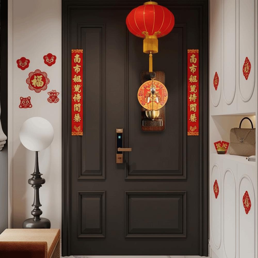 Metal Material Dopamine Magnetic Doorbell Blessings Design New Year Theme Cultural Souvenirs 2026 Edition Refrigerator Stickers