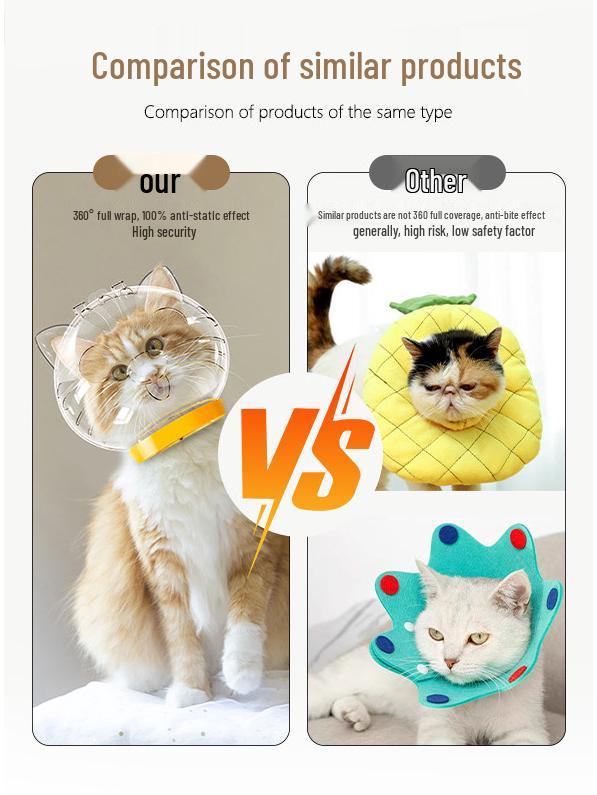 Transparent Outdoor Cat Muzzle: Anti-Scratch, Breathable, Anti-Bite Protective Cover