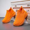 Lazy Comfortable Spring and Autumn Fly-woven Socks Shoes Thick-soled Large-size Sports Shoes Shock-absorbing Running Shoes