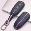 Silicone Car Key Fob Cover for Chery Tiggo 7 Pro Arrizo 8 OMODA 5 Jetour Traveler with Keychain Honeycomb Texture Racing Stripe Remote Key Protector