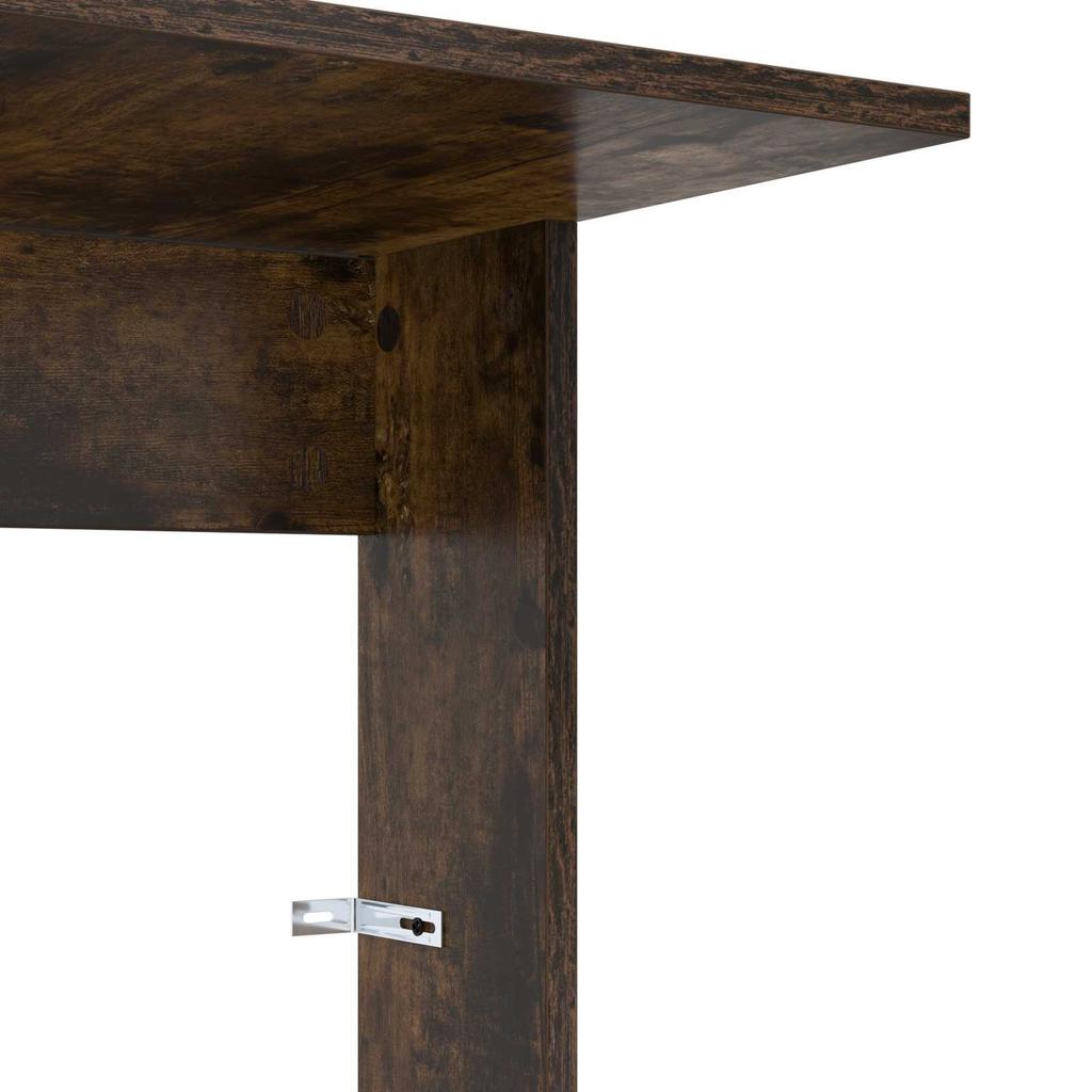 Side Table Smoked Oak 40 x 38 x 62.5 cm Wood Based Material