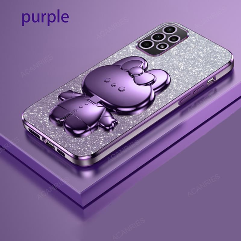 

Милый 3D Кролик Макияж Зеркало Подставка Покрытие Чехол Для Samsung Galaxy A53 A33 A13 A52 A32 A72 A23 4g 5g Защитная Задняя Крышка A 52 53 A53 (4G 5G)