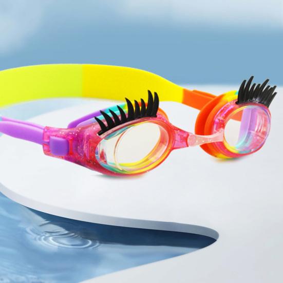 Children's Eyelashes Swimming Goggles Anti-Fog No Leak Swim Goggles Cute Eyeglass for Kids Girls Pool Accessories