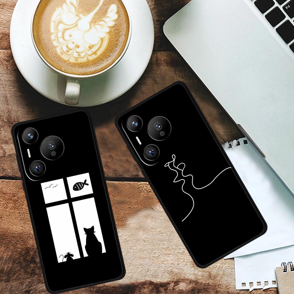 Pura 70 Personalized Phone Case - Simple Color Painting TPU Soft Case