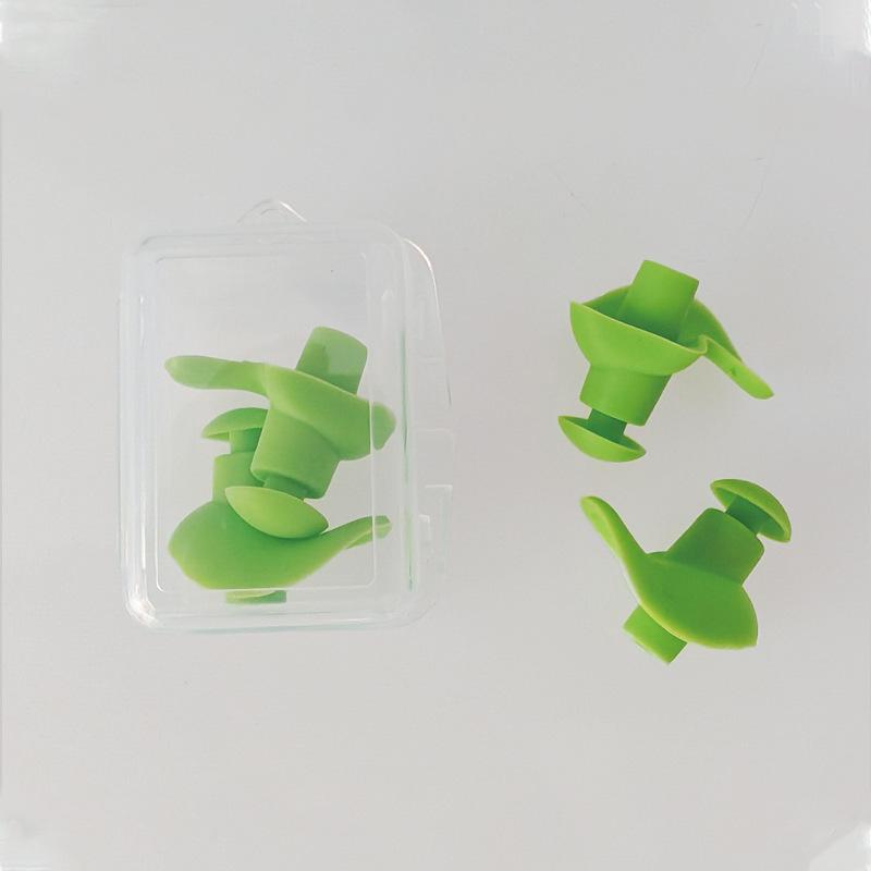 Ultra-Soft Silicone Spiral Swimming Earplugs with Noise Reduction and Waterproof Protection