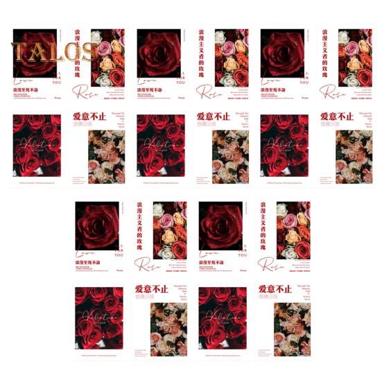 

20 шт. Вітальні листівки до Дня святого Валентина Паперові листівки з коханням Романтичний букет на пам’ять Листівки з любовними посланнями для ювілеїв Коханим людям B