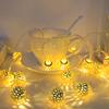 Solar-Powered Moroccan LED String Lights - USB Rechargeable, Ideal for Weddings & Holidays