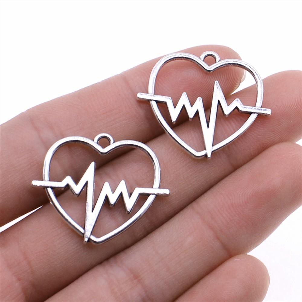 10pcs Hollow Hearts Connector For Jewelry Making Hollow Hearts Charms DIY Handmade Tibetan Finding Jewelry