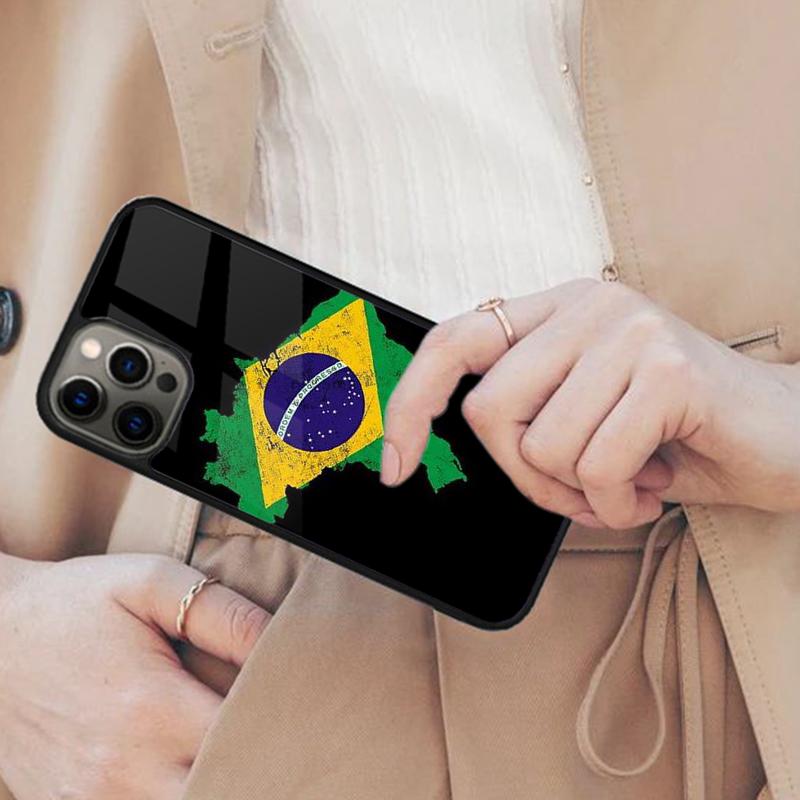 Brasil Brazil Flag Vintage Retro Country Brazilian Pride Magnetic Phone Case For iPhone 17 Air 16 14 13 12 Pro Max 15 Plus Cover