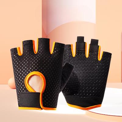 Women's Fashionable Breathable Fitness Half Finger Gloves Outdoor Riding Sports Handguard Half Finger Guard Anti Slip Elasticity
