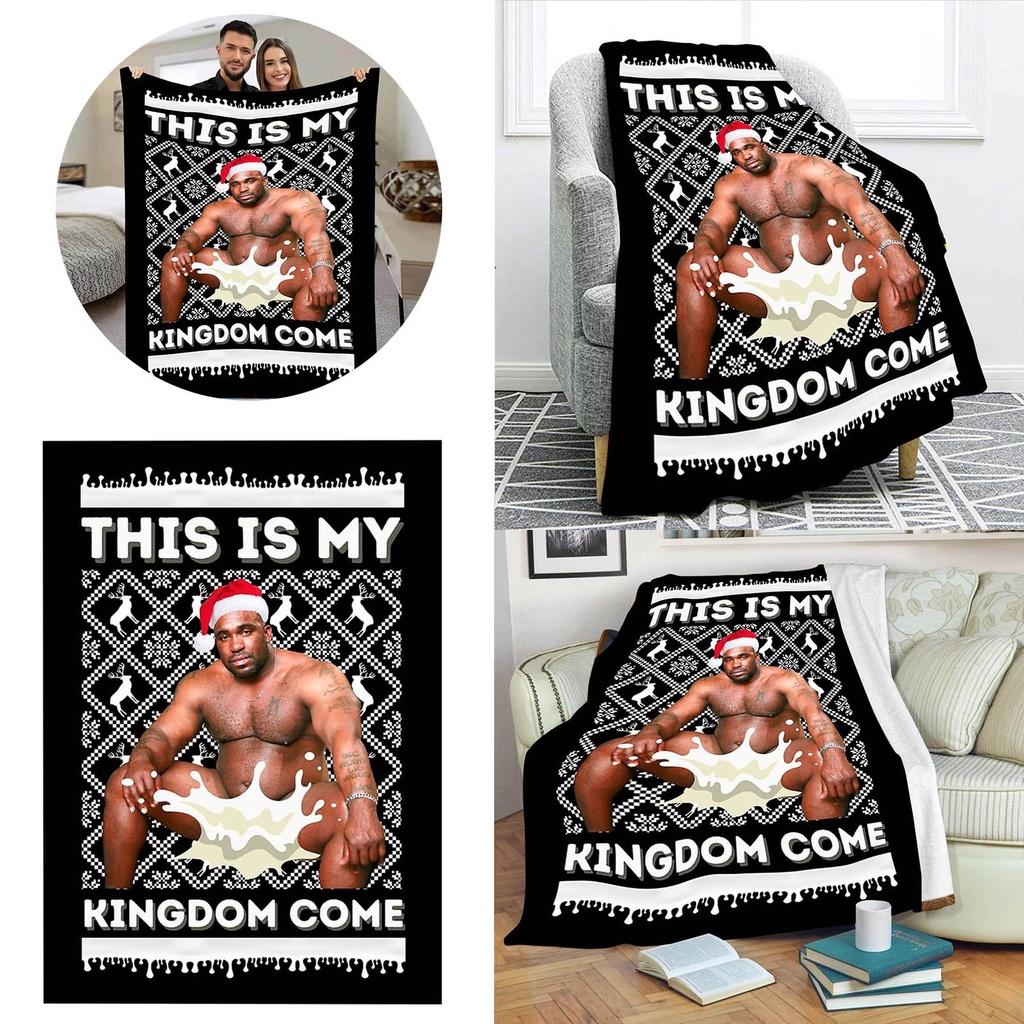 Premium Christmas Barry Wood Meme Blanket Super Soft Flannel Winter Warm Sofa Throw