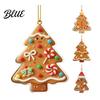 Car Rearview Mirror Accessories Gingerbread Christmas Tree Pendant, Double-sided Acrylic Hanging Ornament for Unique Interior Decorations Holiday Home