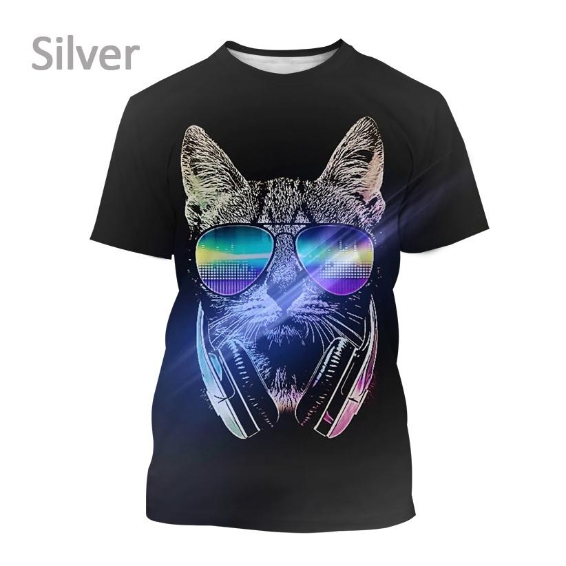 

Летние детские футболки, забавные повседневные топы с милыми животными и котами, детские футболки с круглым вырезом и короткими рукавами, одежда для мальчиков 100